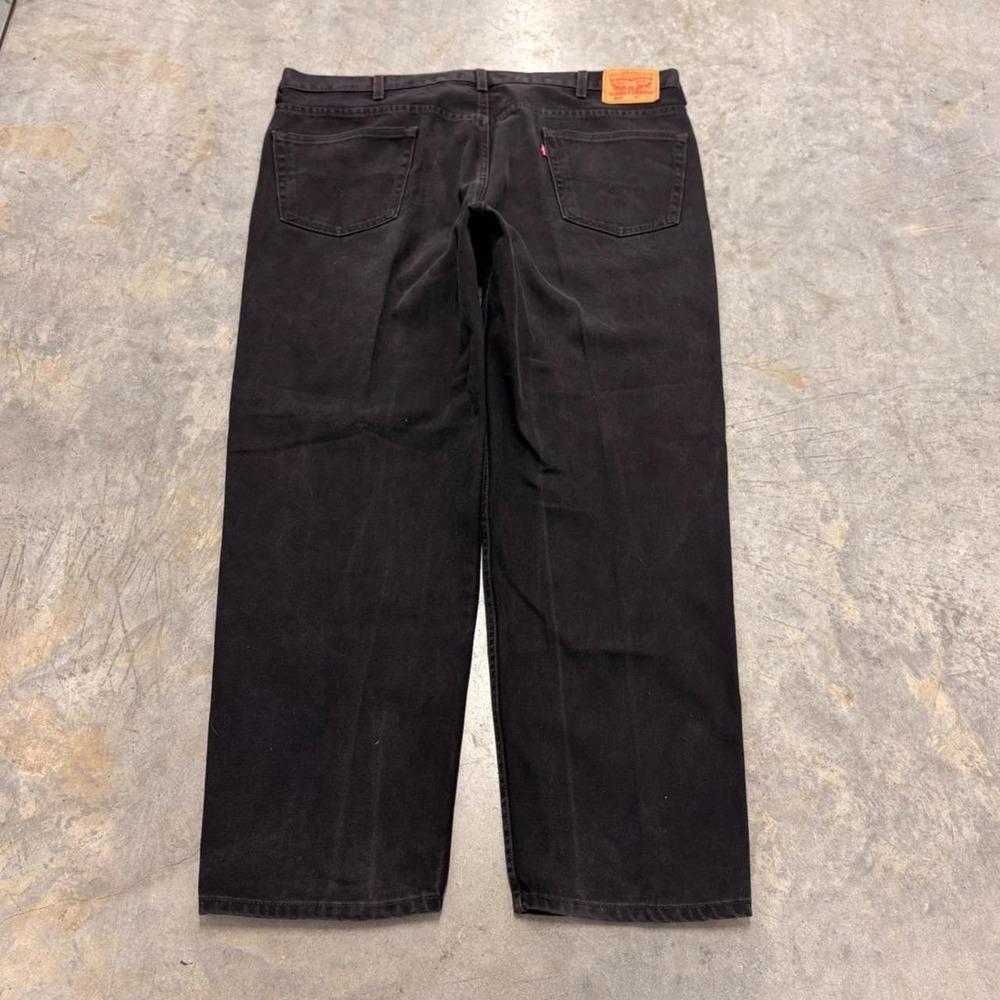 Levis 550 Relaxed Fit Baggy Wide Leg Skater Black Jeans Mens 46x32 01550-0260